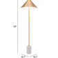 HomeRoots Flare Floor Lamp With Gold and White Finish