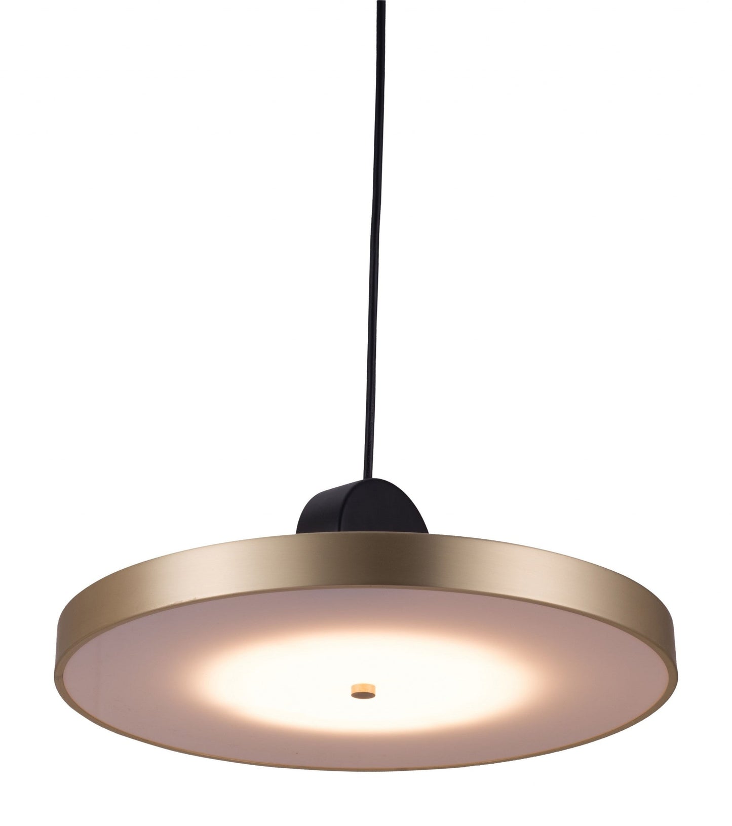 HomeRoots Flat Deco Ceiling Lamp in Gold Finish