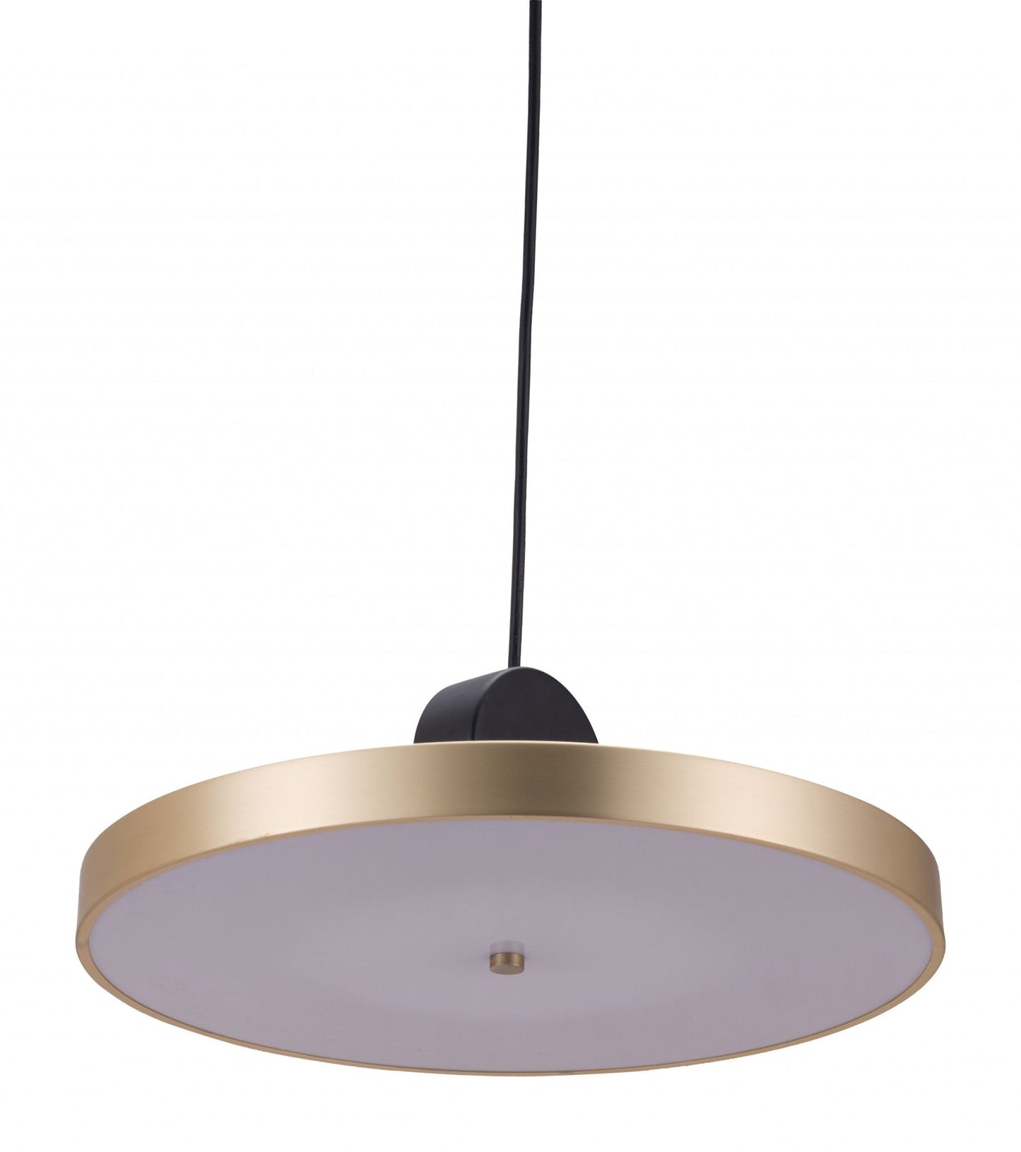 HomeRoots Flat Deco Ceiling Lamp in Gold Finish