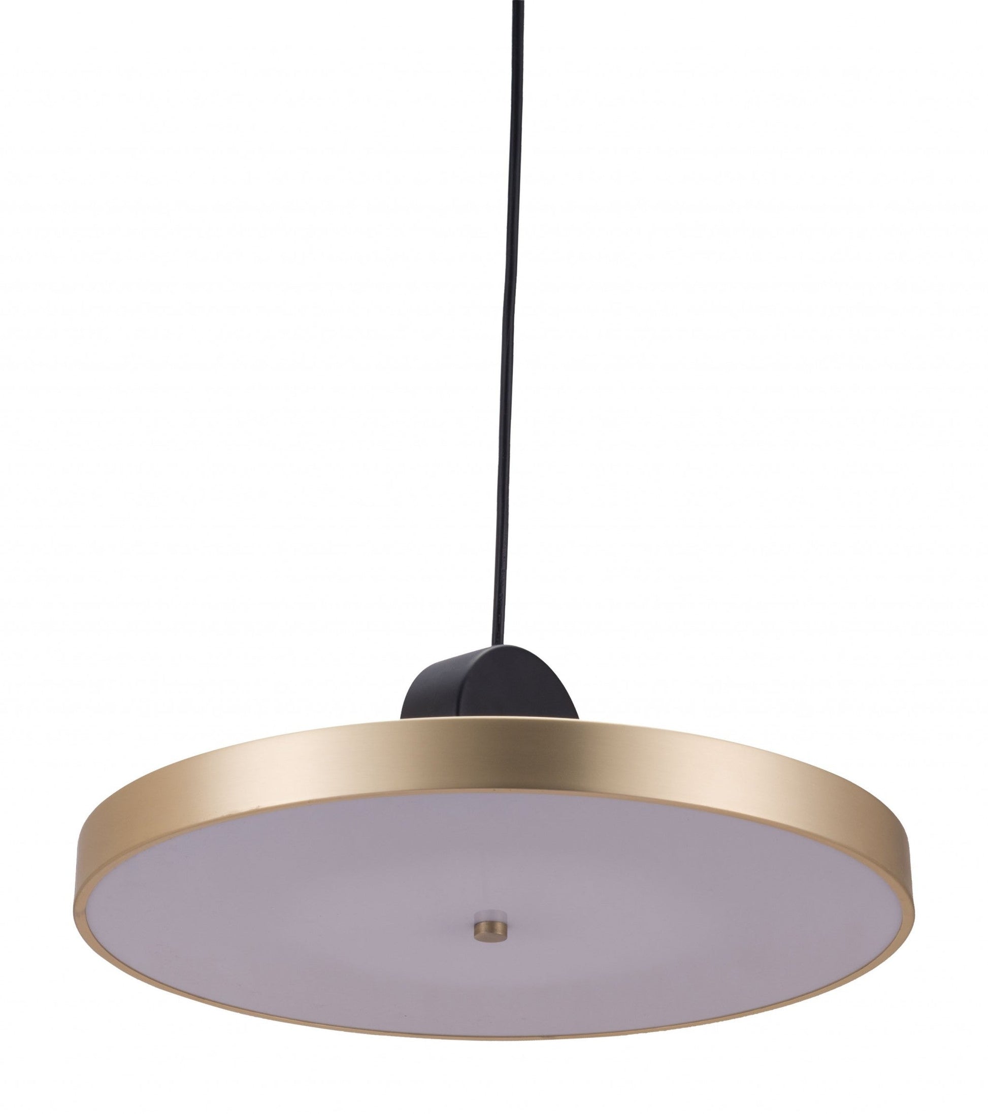 HomeRoots Flat Deco Ceiling Lamp in Gold Finish