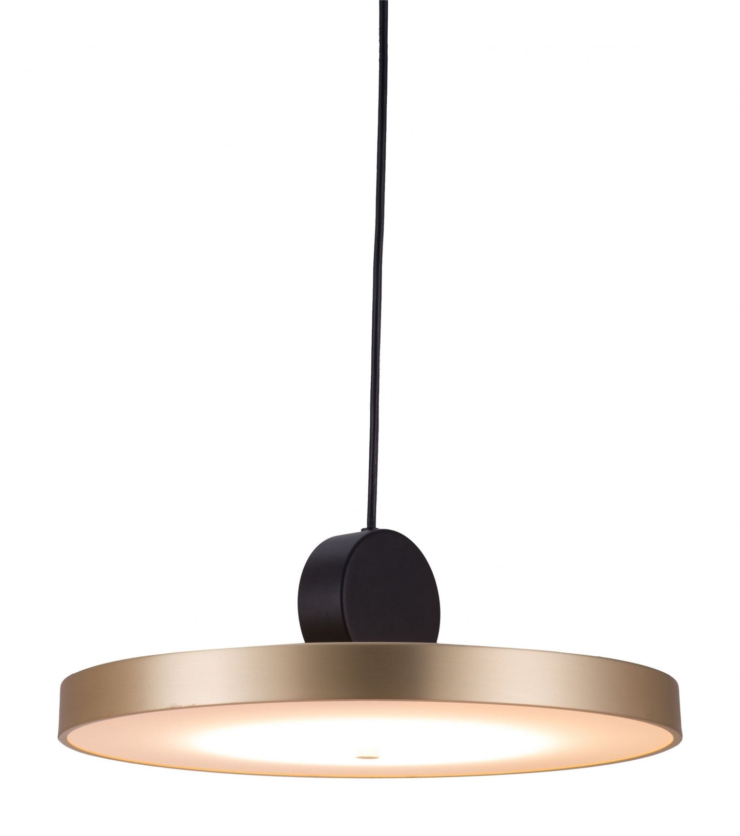 HomeRoots Flat Deco Ceiling Lamp in Gold Finish