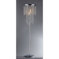 HomeRoots Floor Lamp In Chrome And Crystal Finish