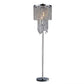 HomeRoots Floor Lamp In Chrome And Crystal Finish