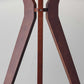 HomeRoots Floor Lamp Tripod Base With Shelf in Walnut Wood Finish