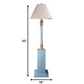 HomeRoots Floor Lamp With Aqua Blue and Nautical Rope Finish