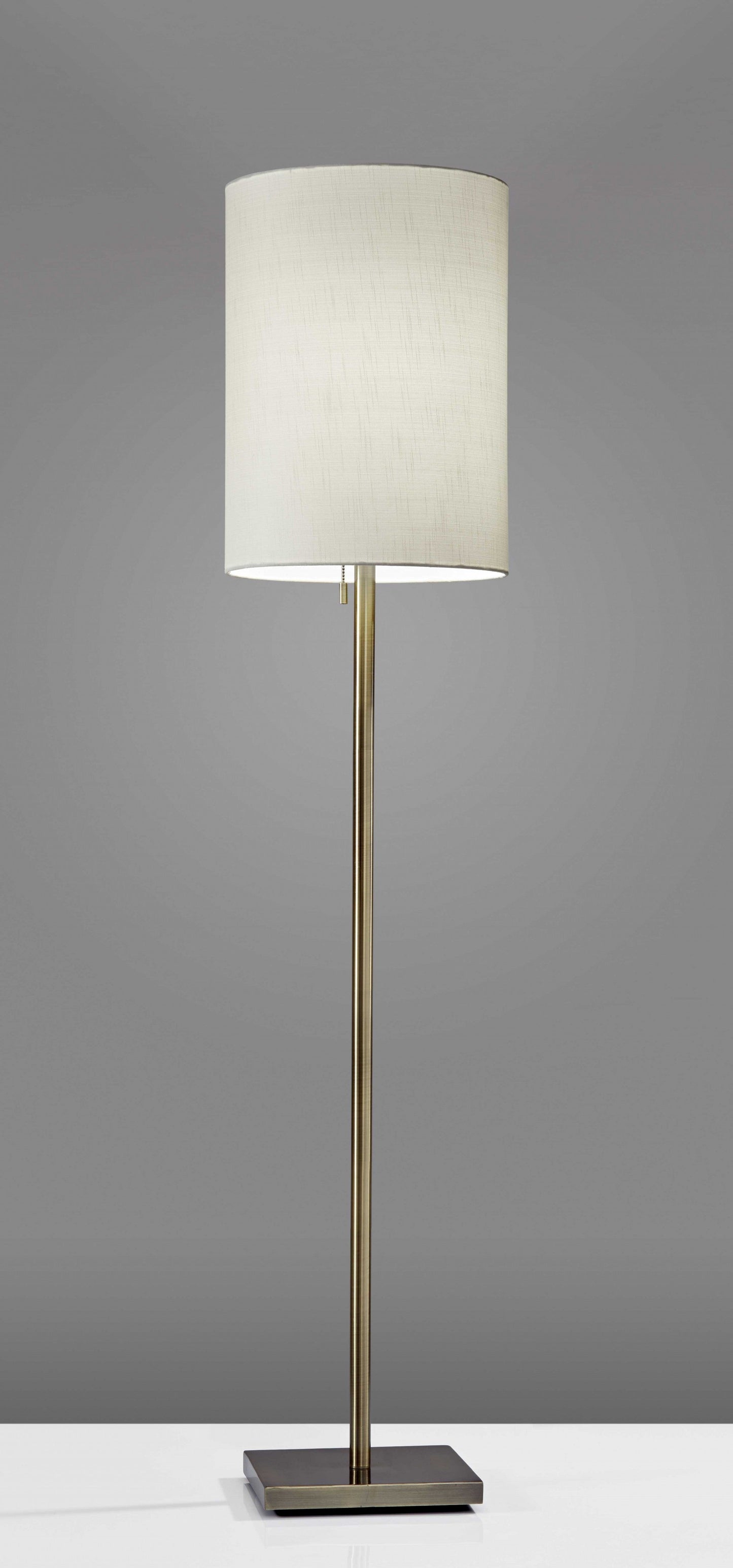 HomeRoots Floor Lamp With Classic Silhouette and Brass Metal Finish