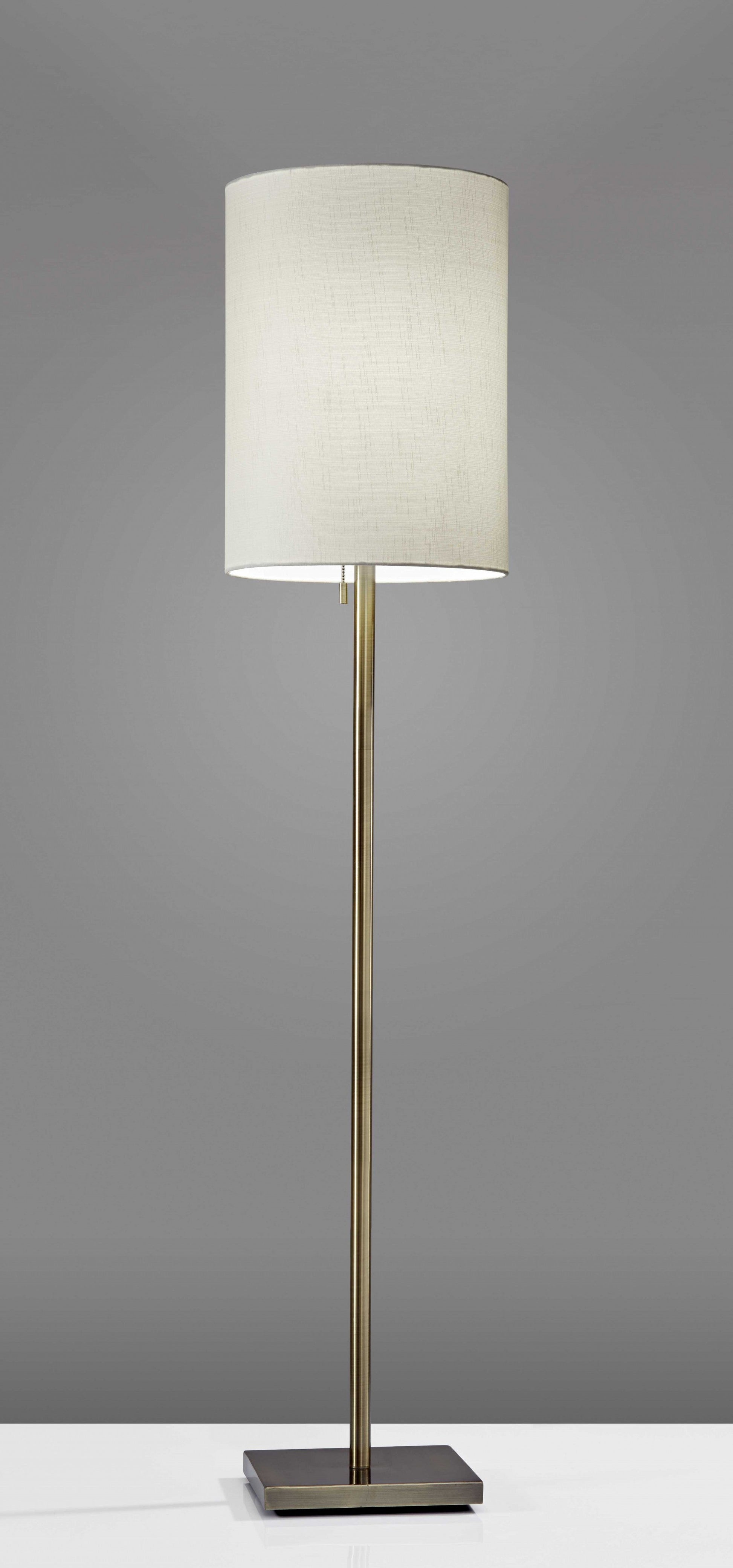 HomeRoots Floor Lamp With Classic Silhouette and Brass Metal Finish