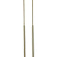 HomeRoots Floor Lamp With Dual Pole in Brushed Steel Metal Finish