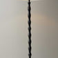 HomeRoots Floor Lamp With Metal Textured Pole in Black Finish