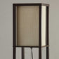 HomeRoots Floor Lamp With Storage Shelves and Walnut Wood Finish