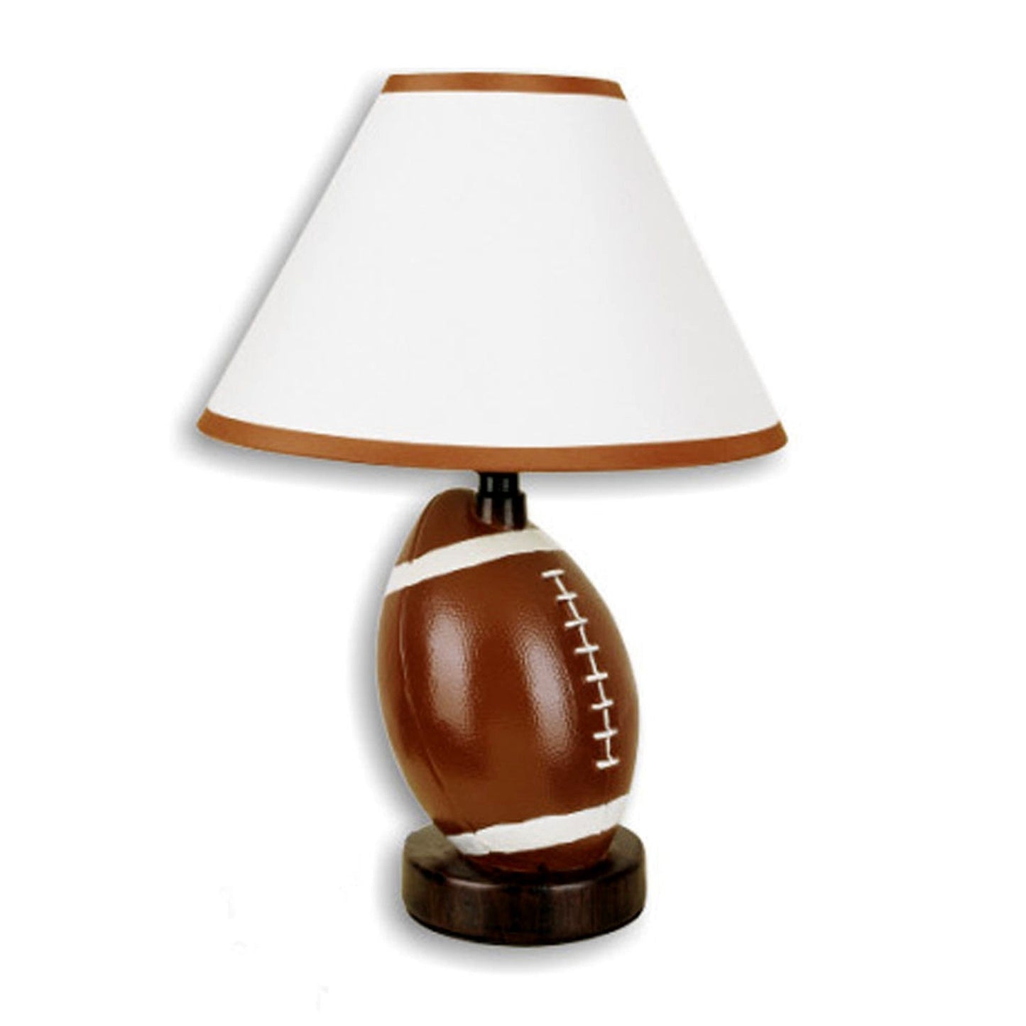 HomeRoots Football Shaped Table Lamp With White Shade