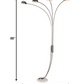 HomeRoots Four Light Curved Floor Lamp in Black Finish