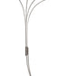 HomeRoots Four Light Curved Floor Lamp in Black Finish