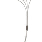 HomeRoots Four Light Curved Floor Lamp in Black Finish