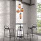 HomeRoots Four Light Metal Dimmable Ceiling Light With Amber Shades