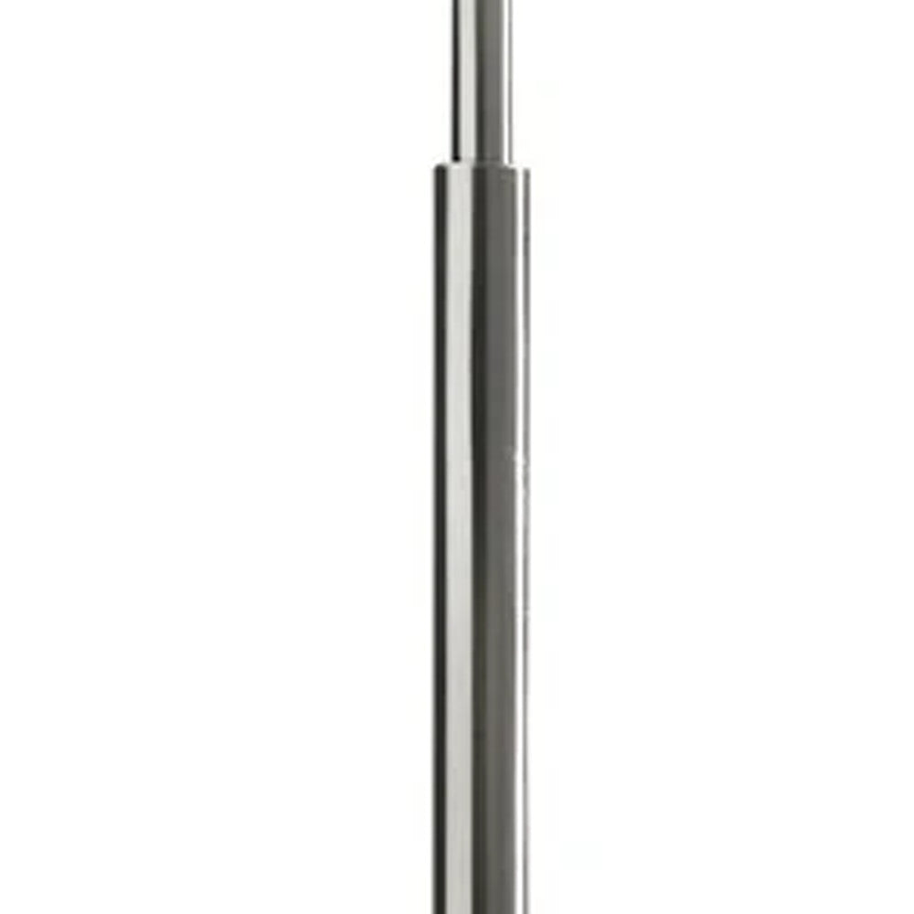 HomeRoots Futuristic LED Torchiere in Brushed Steel Metal Finish