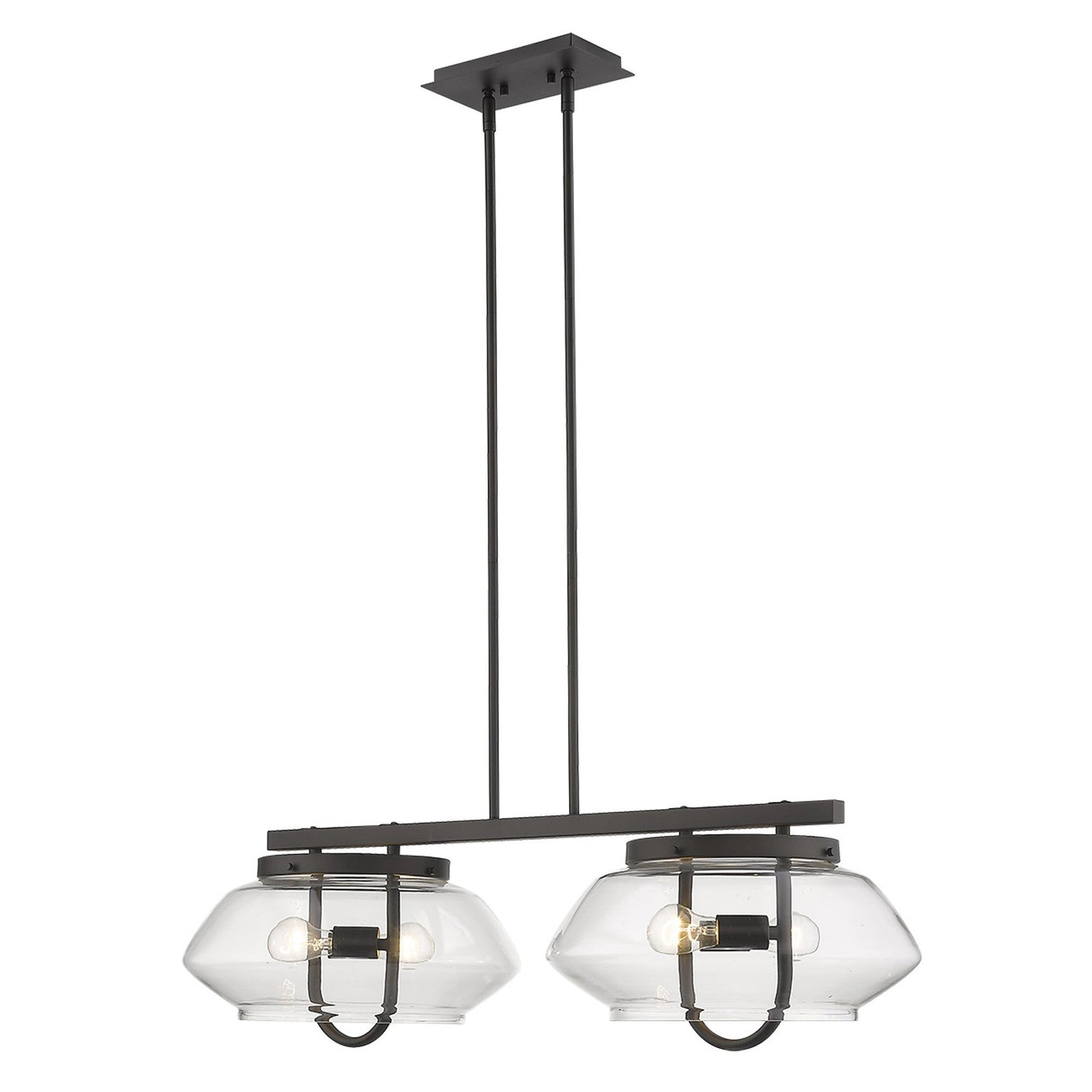 HomeRoots Garner 4-Light Island Pendant in Oil Rubbed Bronze Finish