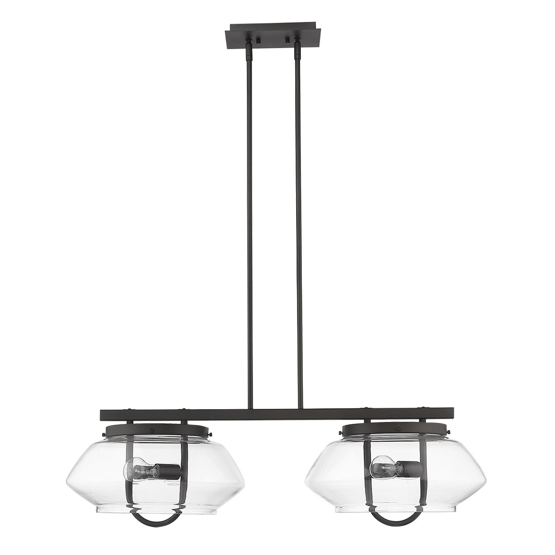 HomeRoots Garner 4-Light Island Pendant in Oil Rubbed Bronze Finish