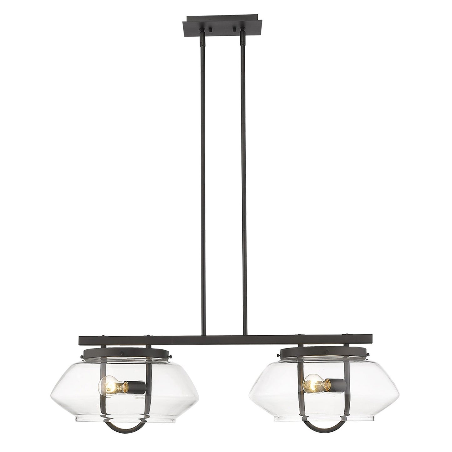 HomeRoots Garner 4-Light Island Pendant in Oil Rubbed Bronze Finish