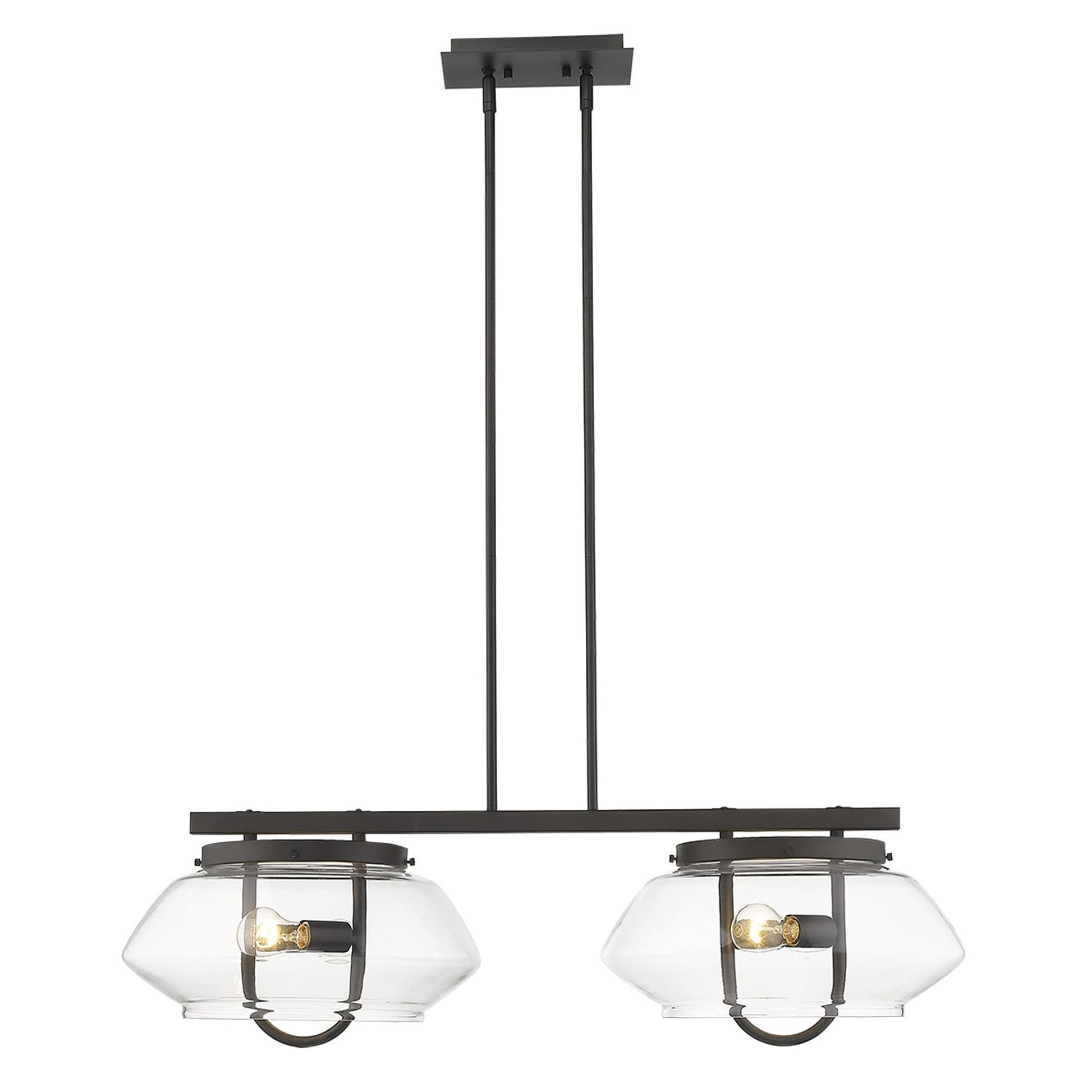 HomeRoots Garner 4-Light Island Pendant in Oil Rubbed Bronze Finish