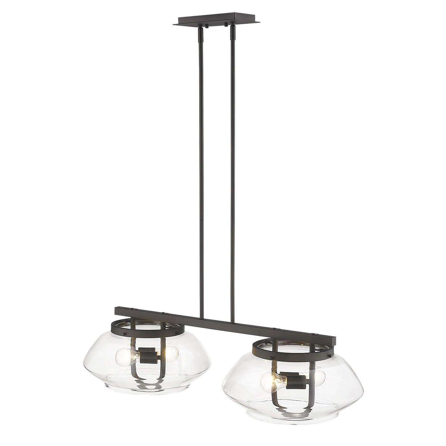 HomeRoots Garner 4-Light Island Pendant in Oil Rubbed Bronze Finish