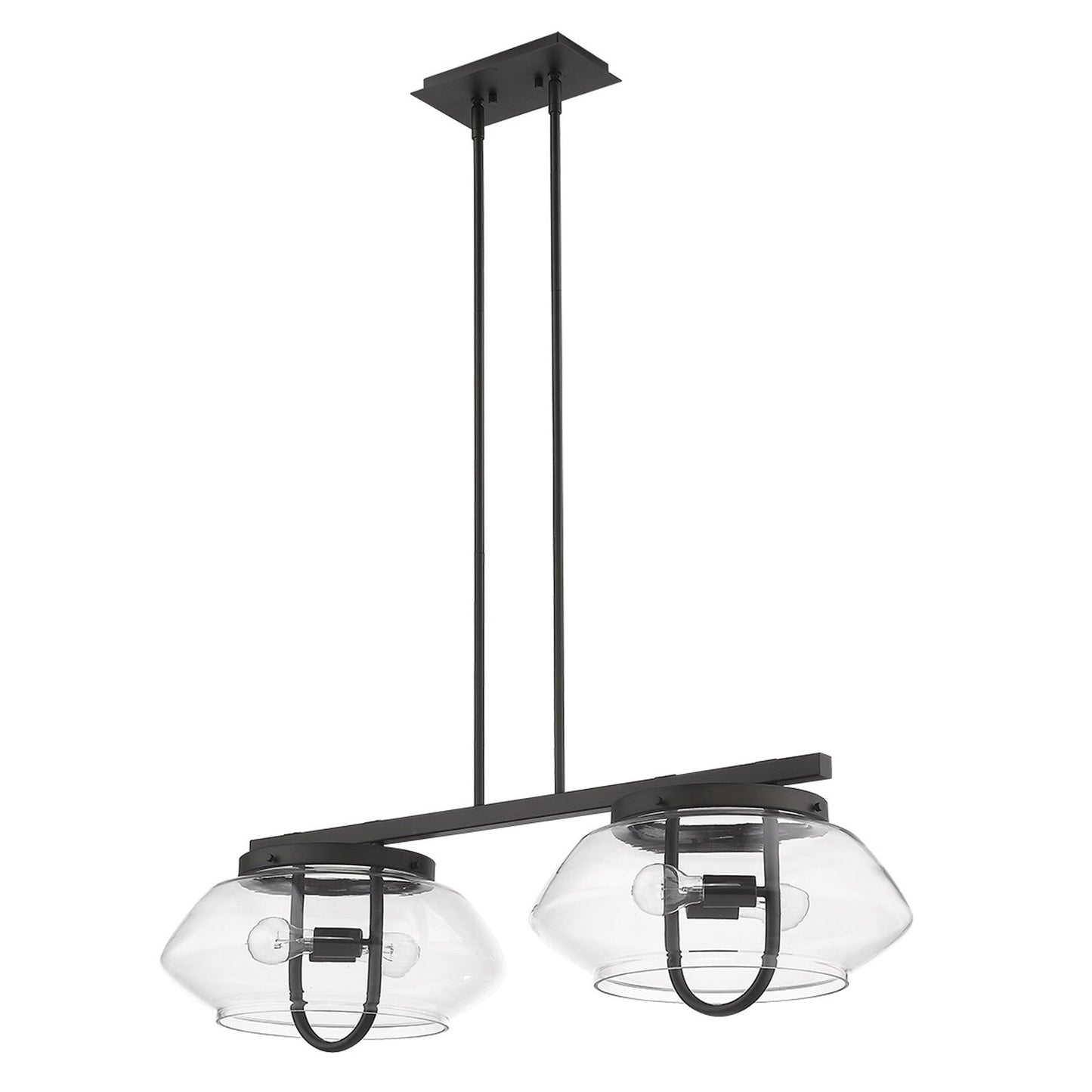 HomeRoots Garner 4-Light Island Pendant in Oil Rubbed Bronze Finish