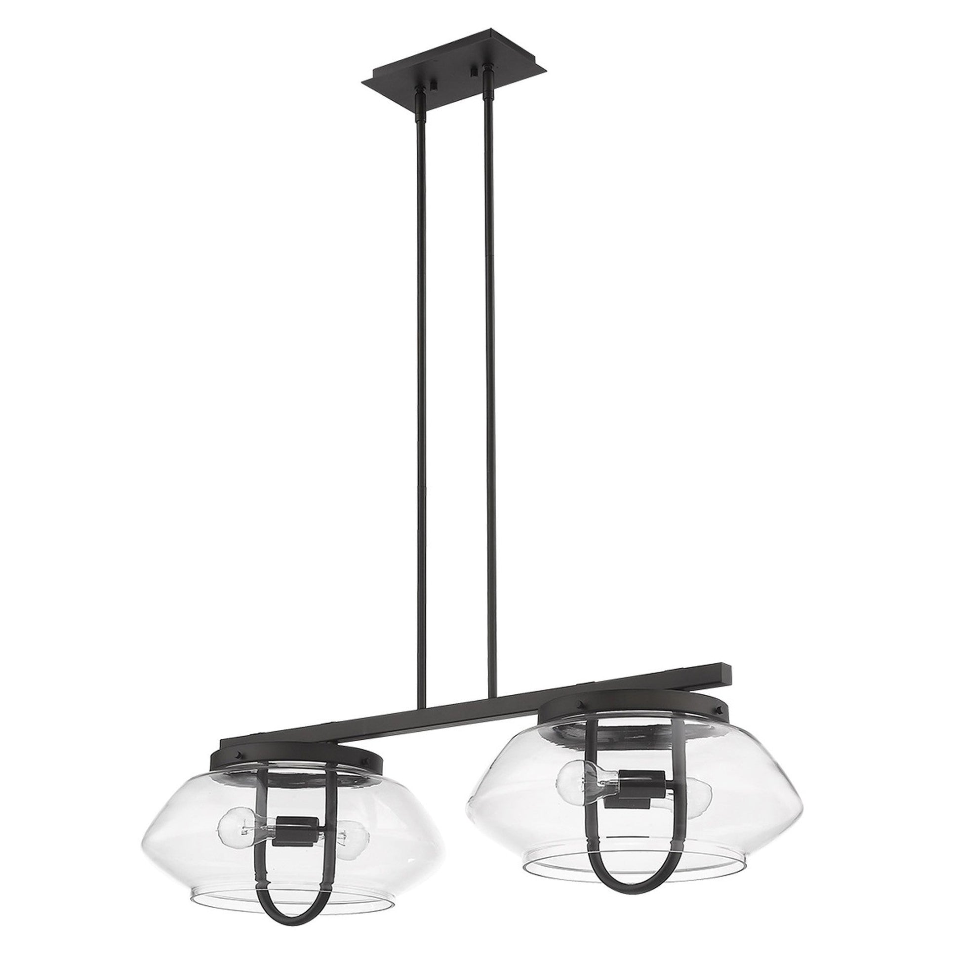 HomeRoots Garner 4-Light Island Pendant in Oil Rubbed Bronze Finish