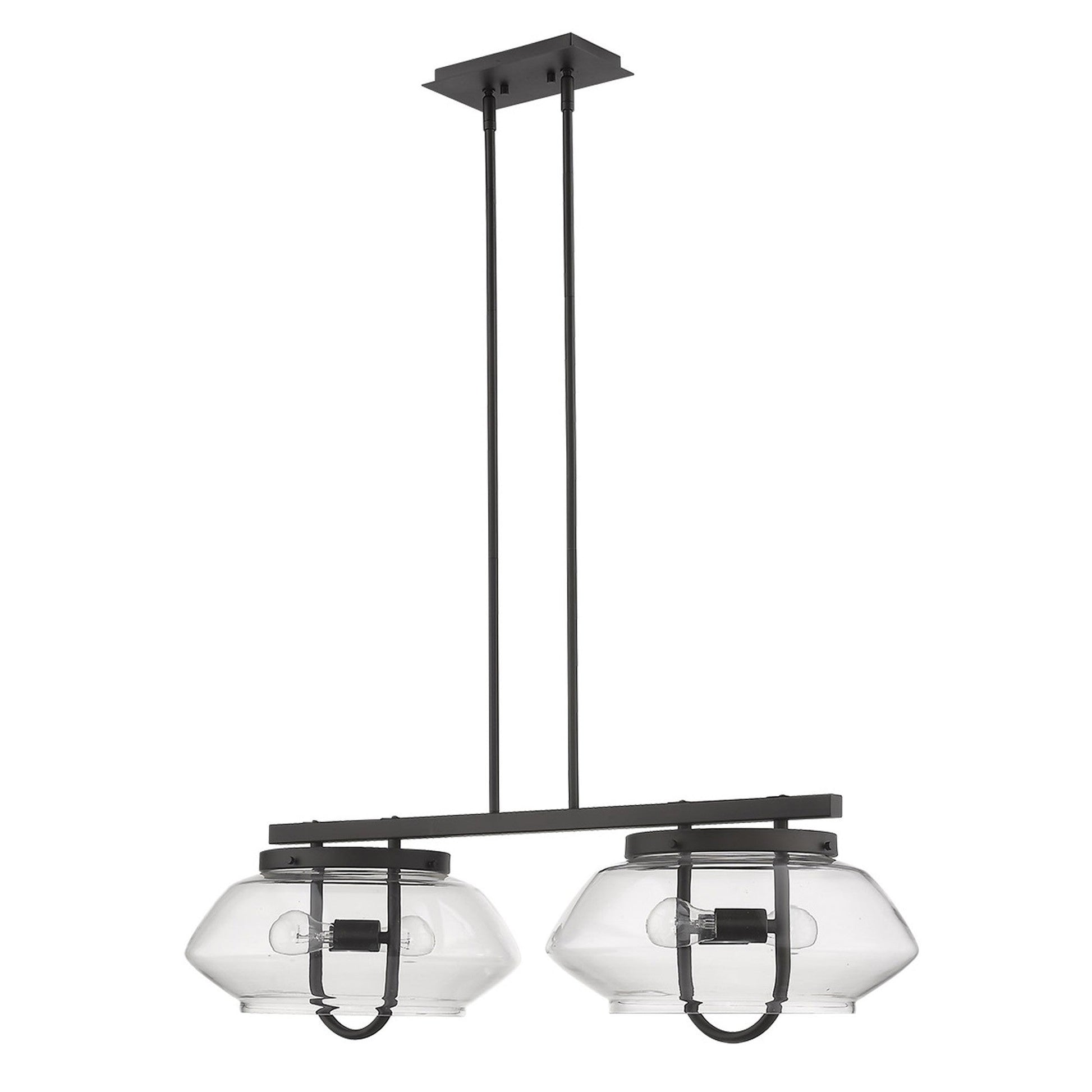HomeRoots Garner 4-Light Island Pendant in Oil Rubbed Bronze Finish
