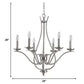HomeRoots Genevieve 5-Light Chandelier in Satin Nickel Finish