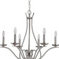 HomeRoots Genevieve 5-Light Chandelier in Satin Nickel Finish