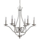 HomeRoots Genevieve 5-Light Chandelier in Satin Nickel Finish