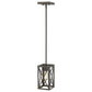 HomeRoots Geometric Mini Pendant Hanging Light in Bronze Metal Finish