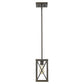 HomeRoots Geometric Mini Pendant Hanging Light in Bronze Metal Finish