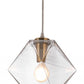 HomeRoots Geometric Plastic Dimmable Ceiling Light With Clear Shades in Gold Finish