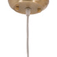 HomeRoots Geometric Plastic Dimmable Ceiling Light With Clear Shades in Gold Finish