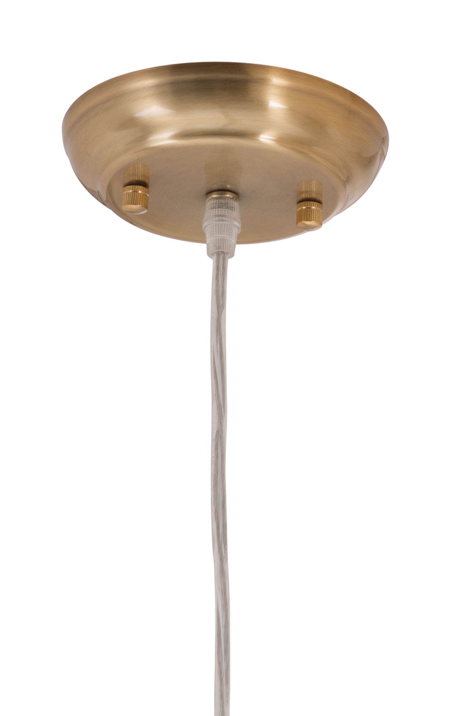HomeRoots Geometric Plastic Dimmable Ceiling Light With Clear Shades in Gold Finish