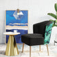 HomeRoots Geometric Plastic Dimmable Ceiling Light With Clear Shades in Gold Finish
