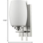 HomeRoots Geometric Wall Sconce With Frosted Glass Shade and Silver Finish