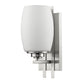 HomeRoots Geometric Wall Sconce With Frosted Glass Shade and Silver Finish