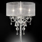 HomeRoots Glam Faux Crystal Accent Table Lamp With See Thru Shade in Silver Finish