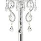 HomeRoots Glam Faux Crystal Accent Table Lamp With See Thru Shade in Silver Finish