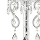 HomeRoots Glam Faux Crystal Accent Table Lamp With See Thru Shade in Silver Finish