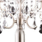 HomeRoots Glam Scroll Chandelier Table Lamp With Faux Crystal Accents in Silver Finish