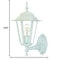 HomeRoots Glass Lantern Wall Light With White Finish