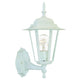 HomeRoots Glass Lantern Wall Light With White Finish
