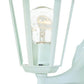 HomeRoots Glass Lantern Wall Light With White Finish