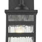 HomeRoots Glass Panel Outdoor Cage Light in Matte Black Finish