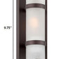 HomeRoots Glass Wall Sconce With Bronze and White Finish