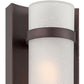 HomeRoots Glass Wall Sconce With Bronze and White Finish