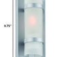 HomeRoots Glass Wall Sconce With Brushed Silver and White Finish
